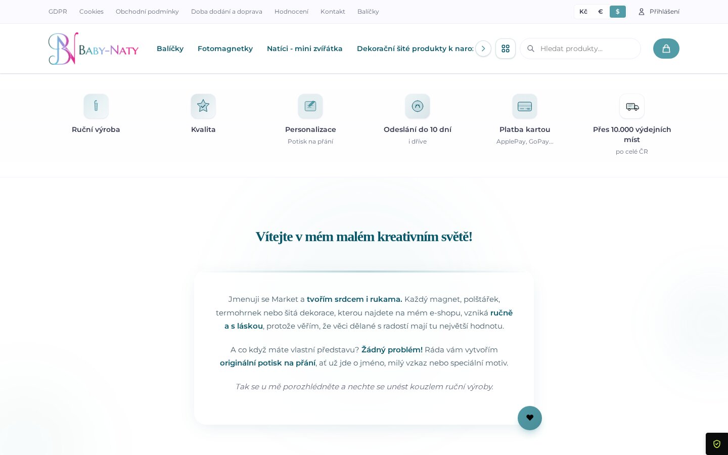 Baby Naty — e-shop a provozní systém
