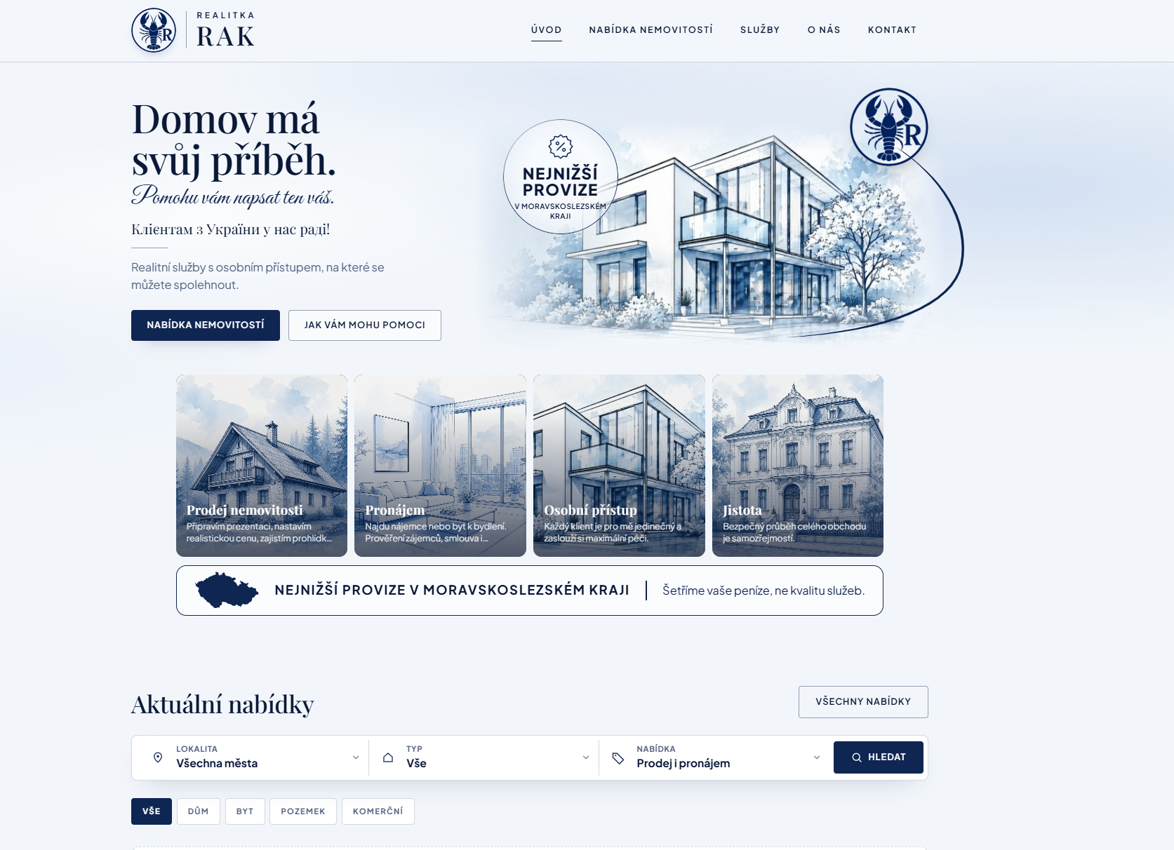 Realitka RAK — realitní web na GEREQ Platform